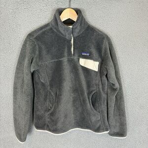Patagonia Jacket Womens M Grey Re Tool Snap T Pullover Mock Neck Pockets
